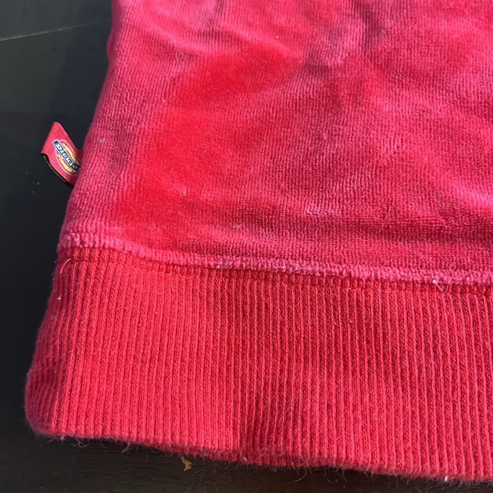 DICKIES WOMEN'S Velour Hoodie Red XS - Picture 9 of 11